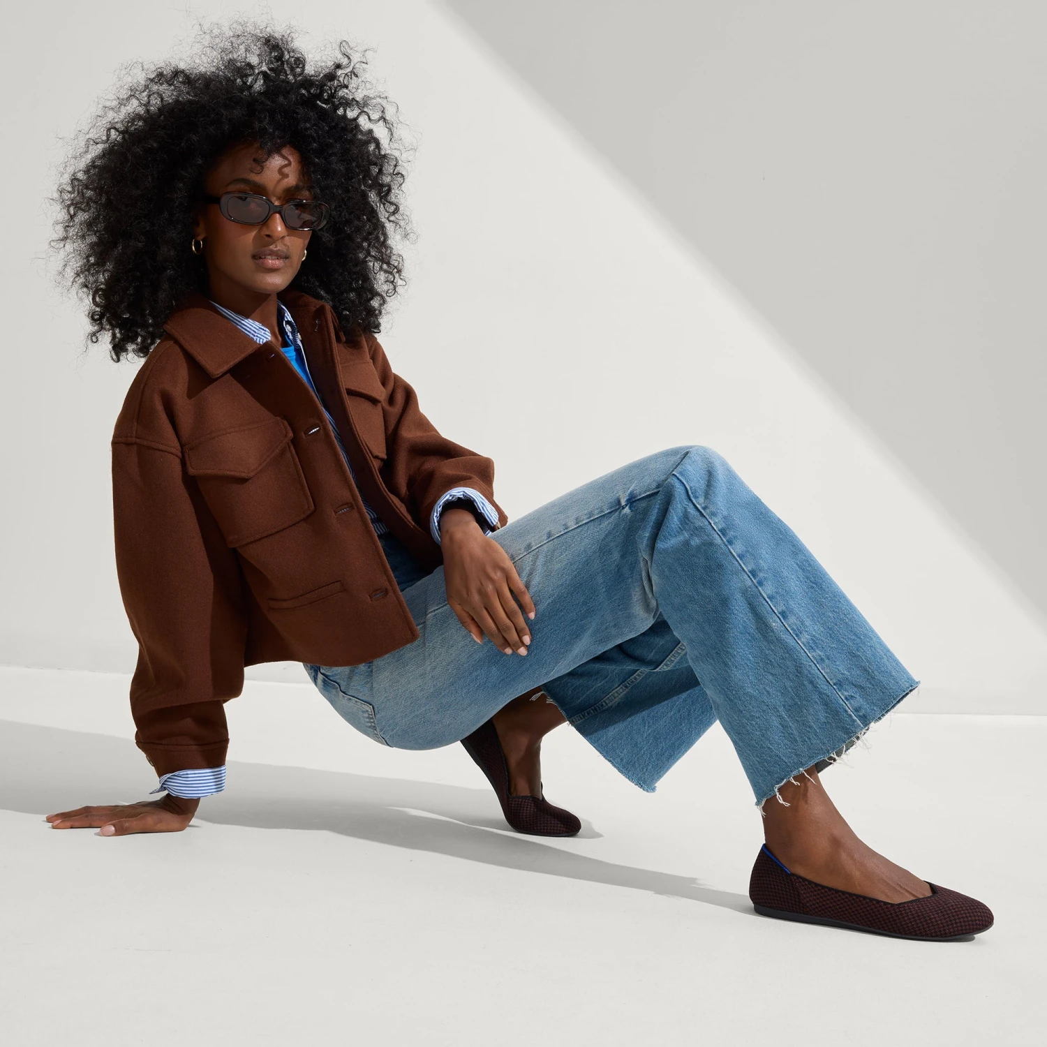 Rothy's The Flat - Bittersweet Micro Check 3 Rothy's The Flat - Bittersweet Micro Check - Image 3