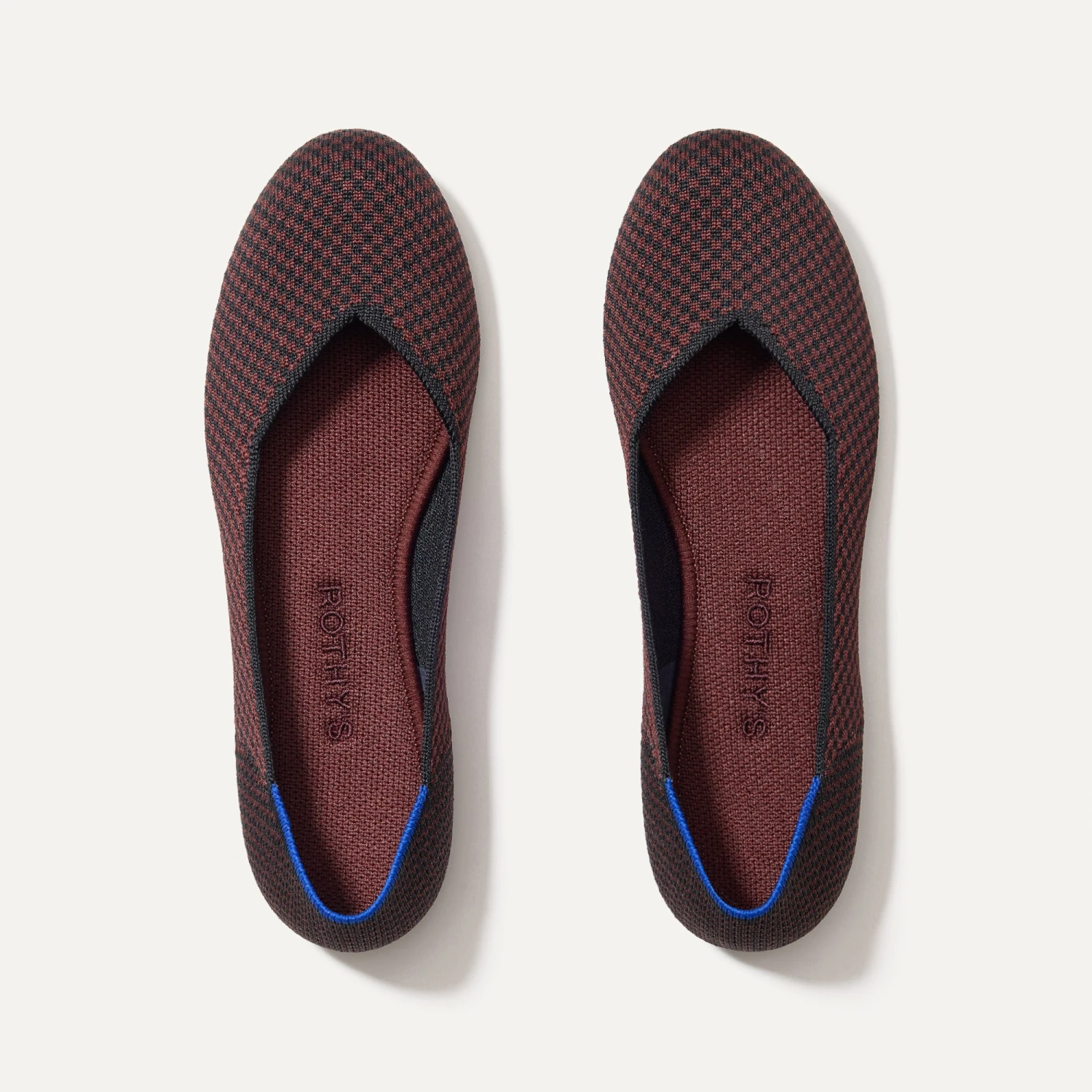 Rothy's The Flat - Bittersweet Micro Check 1 Rothy's The Flat - Bittersweet Micro Check