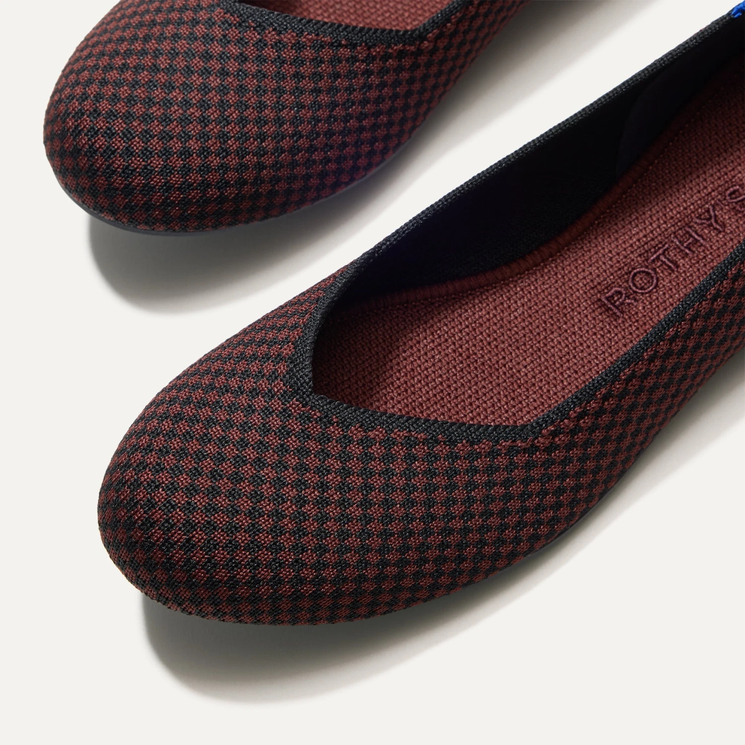 Rothy's The Flat - Bittersweet Micro Check 7 Rothy's The Flat - Bittersweet Micro Check - Image 7