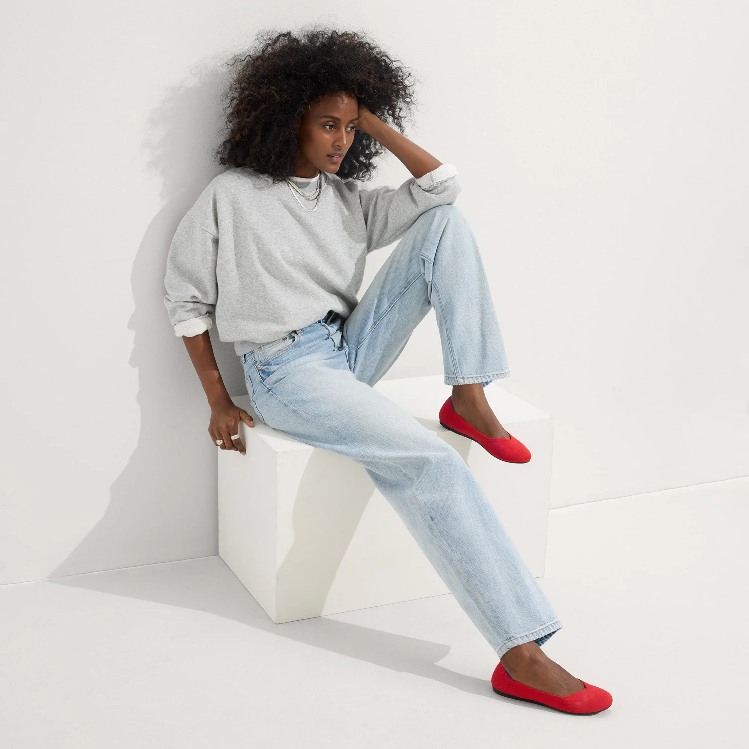 Rothy's The Flat - Bright Red 3 Rothy's The Flat - Bright Red - Image 3