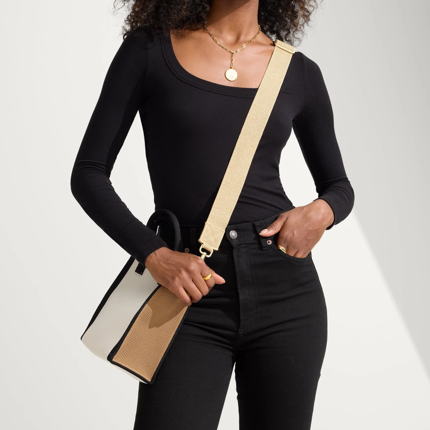 Rothy's The Crossbody Strap - Gold Dust 2 Rothy's The Crossbody Strap - Gold Dust - Image 2