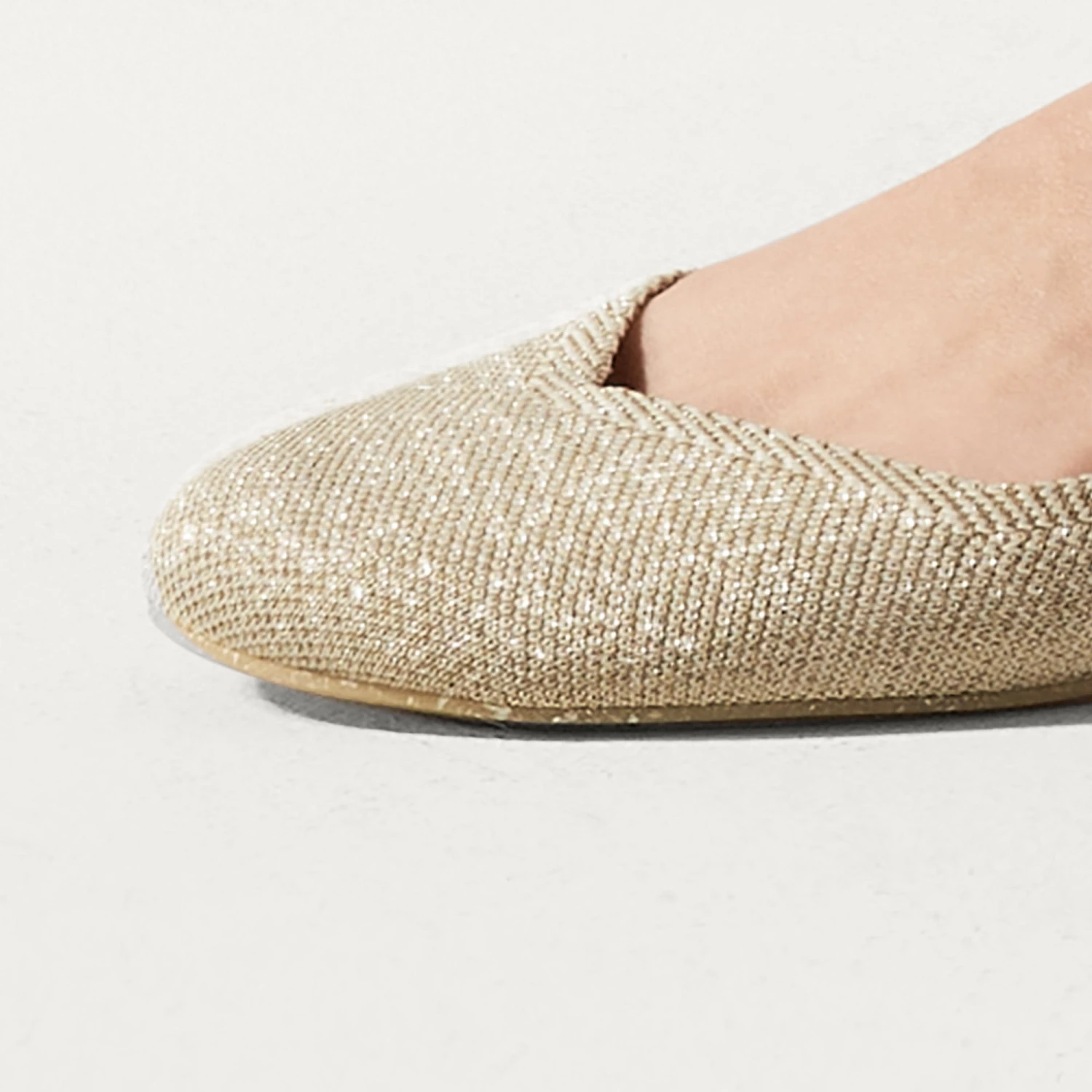 Rothy's The Flat - Light Gold Metallic 4 Rothy's The Flat - Light Gold Metallic - Image 4