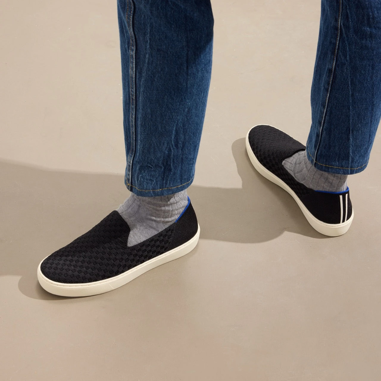 Rothy's The Original Slip On Sneaker - Black Sand 3 Rothy's The Original Slip On Sneaker - Black Sand - Image 3