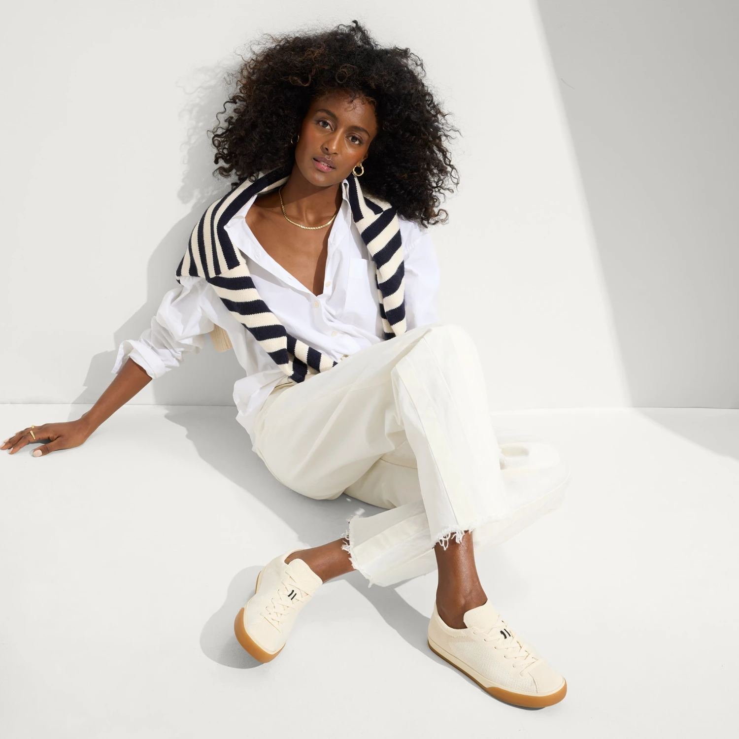 Rothy's The Lace Up Sneaker - Blonde 3 Rothy's The Lace Up Sneaker - Blonde - Image 3