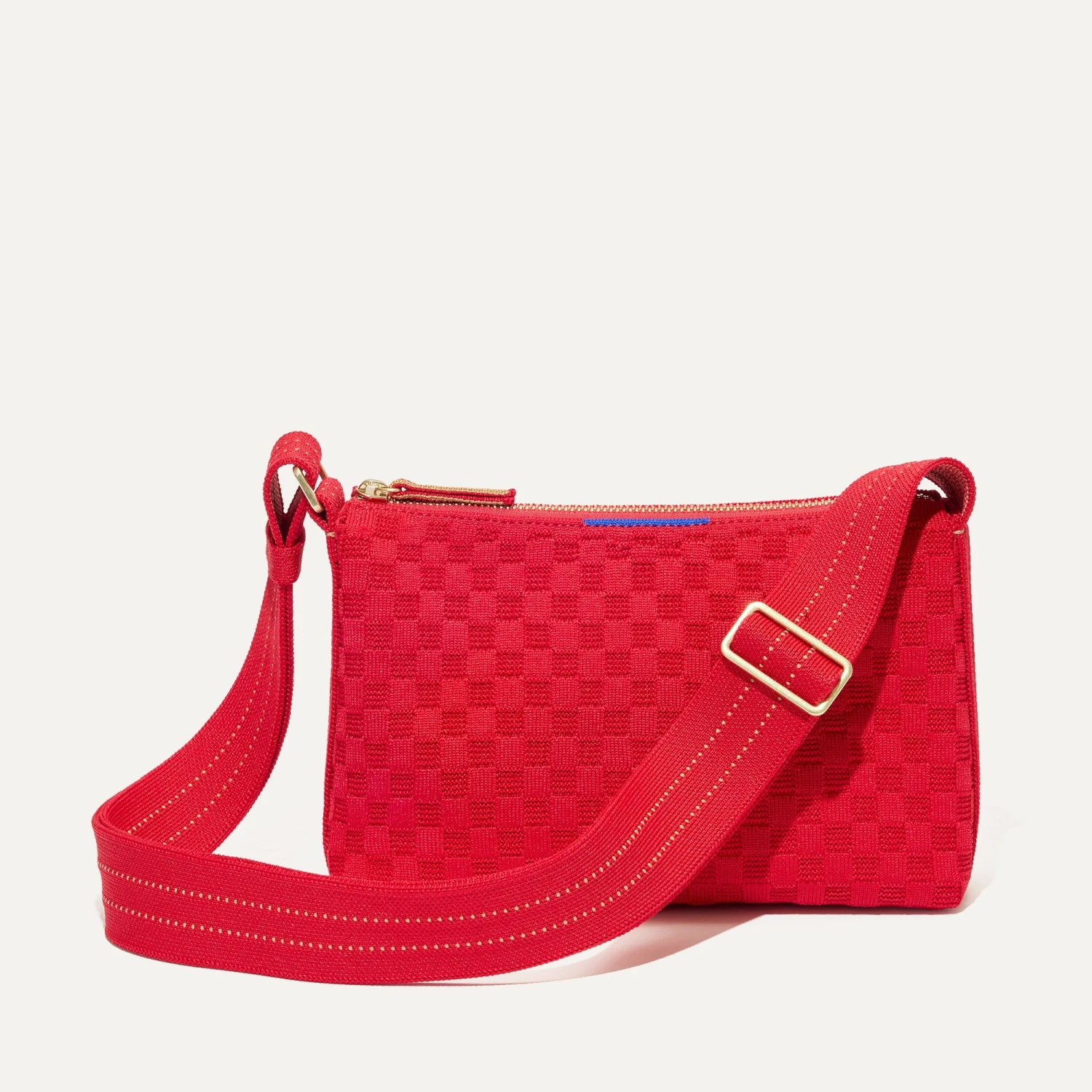Rothy's The Casual Crossbody - Red Crisp Basketweave 2 Rothy's The Casual Crossbody - Red Crisp Basketweave - Image 2
