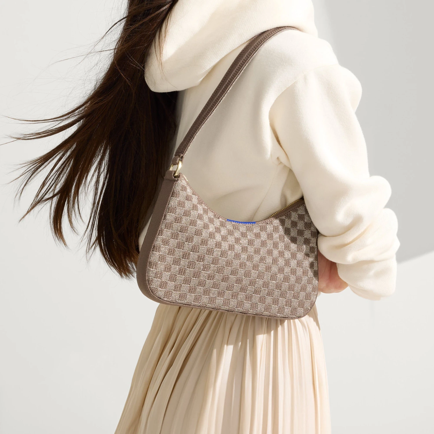 Rothy's The Mini Shoulder Bag - Light Pewter 3 Rothy's The Mini Shoulder Bag - Light Pewter - Image 3