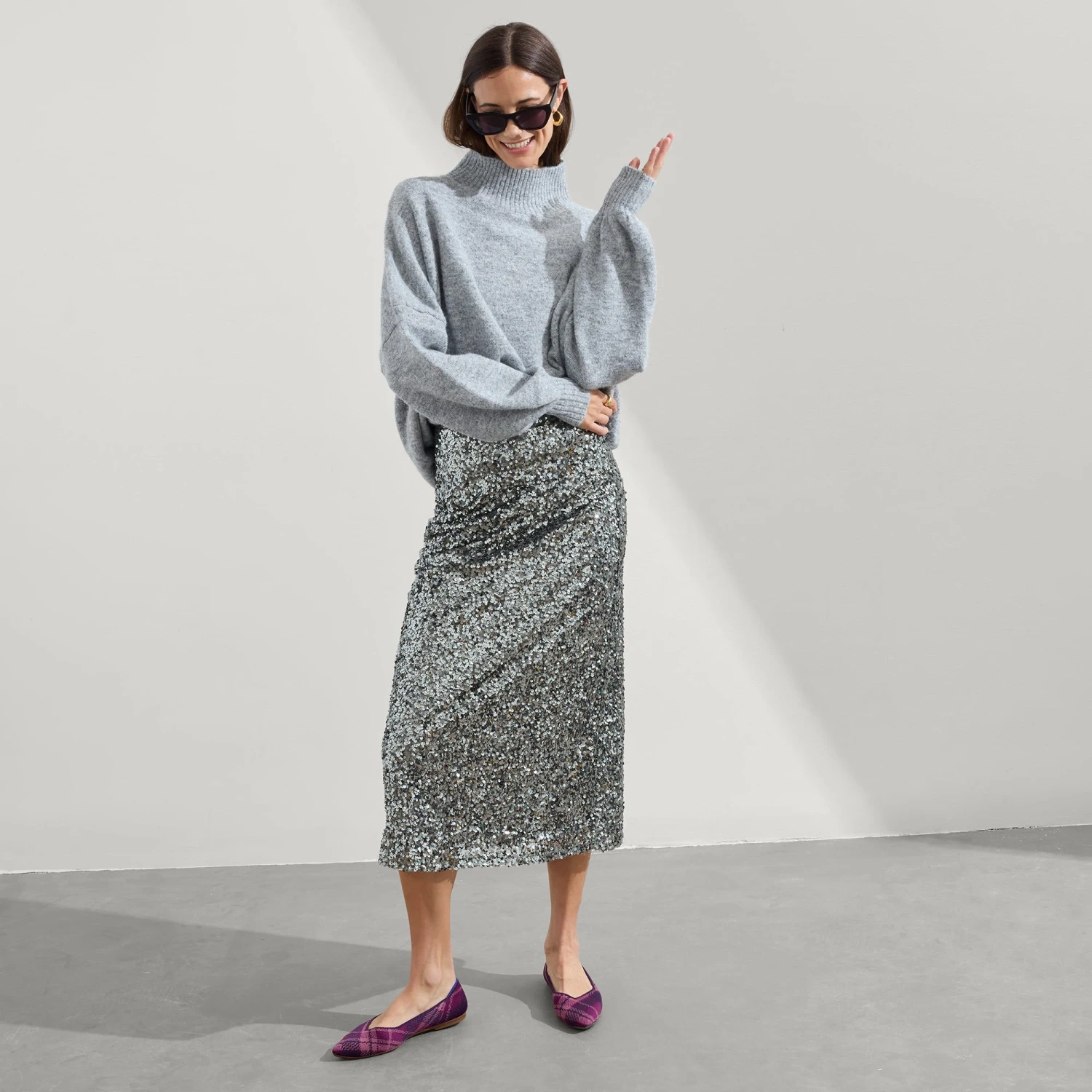 Rothy's The Point II - Purple Plaid 3 Rothy's The Point II - Purple Plaid - Image 3