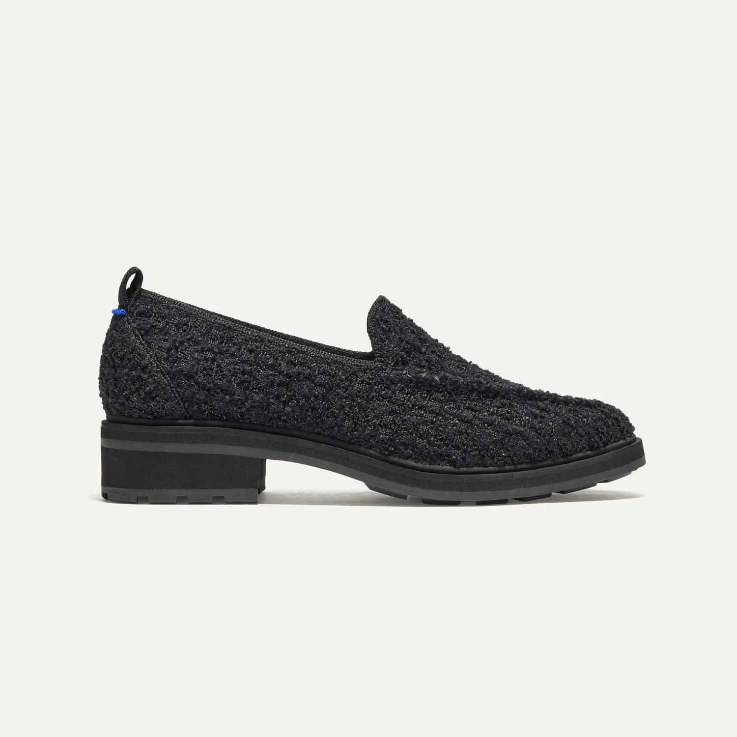 Rothy's The Lug Loafer - Black Bouclé 1 Rothy's The Lug Loafer - Black Bouclé