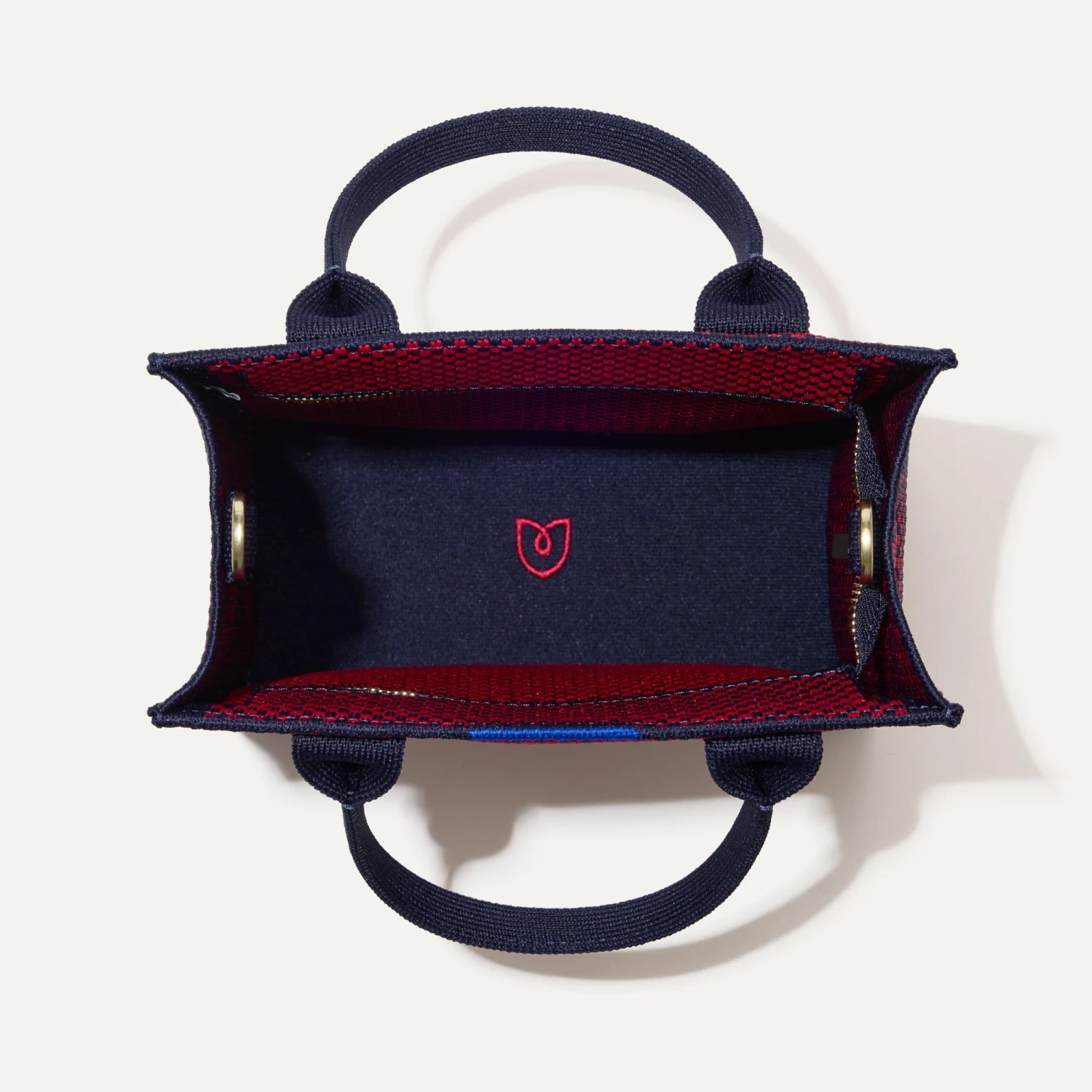 Rothy's The Petite Classic Tote - Cherry Micro Check 6 Rothy's The Petite Classic Tote - Cherry Micro Check - Image 6