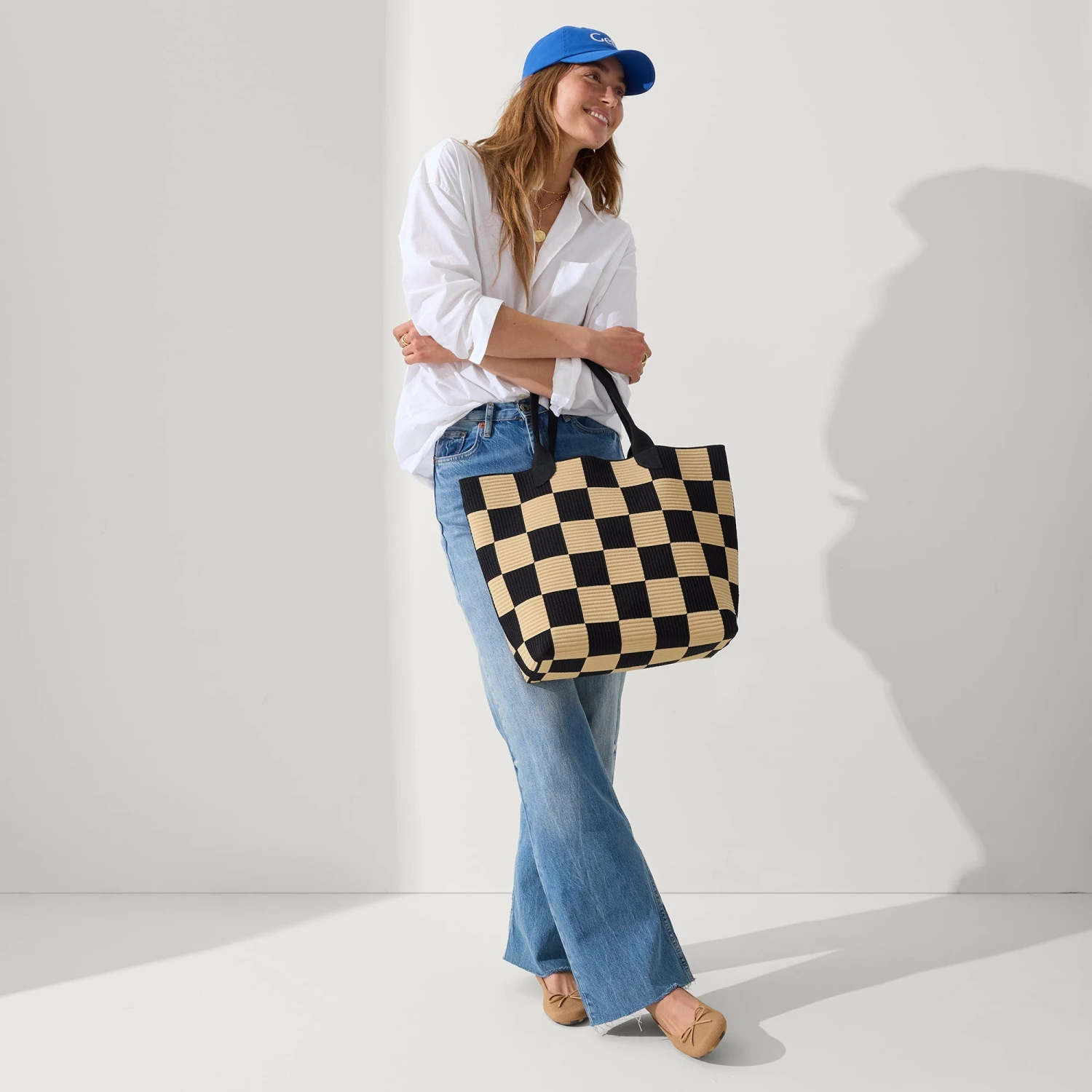 Rothy's The Lightweight Tote - Checker Classic 4 Rothy's The Lightweight Tote - Checker Classic - Image 4