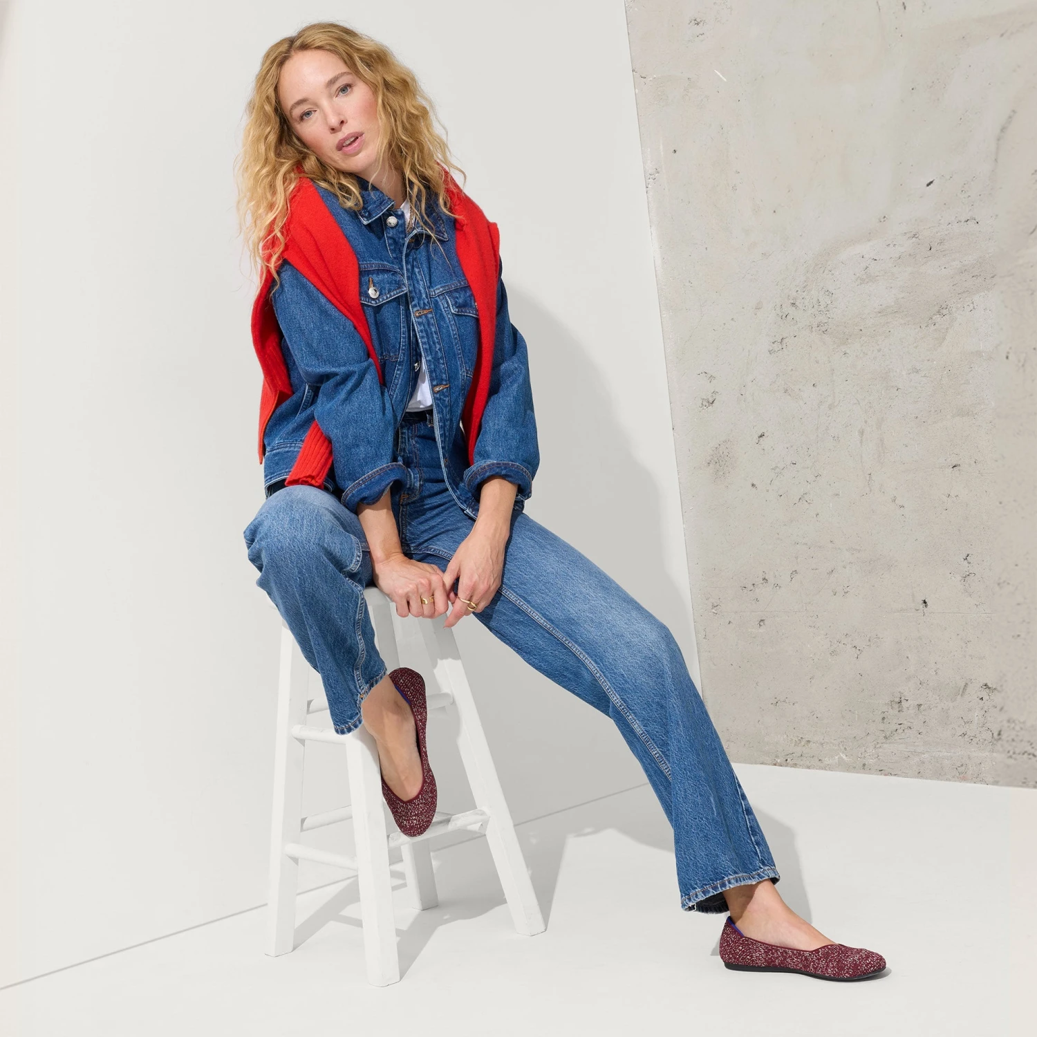 Rothy's The Flat - Crimson Tweed 4 Rothy's The Flat - Crimson Tweed - Image 4