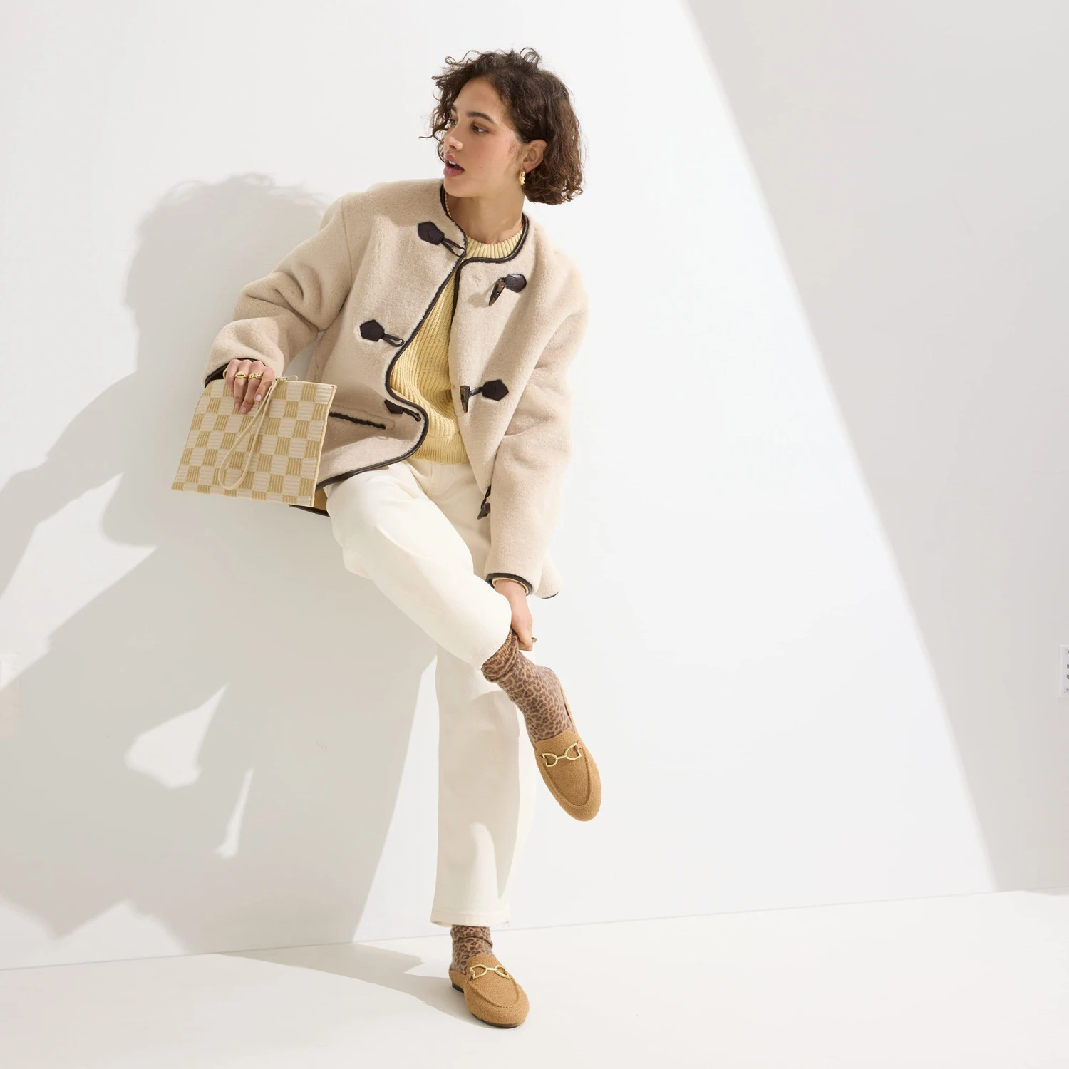 Rothy's The Wristlet - Checker Sand 3 Rothy's The Wristlet - Checker Sand - Image 3