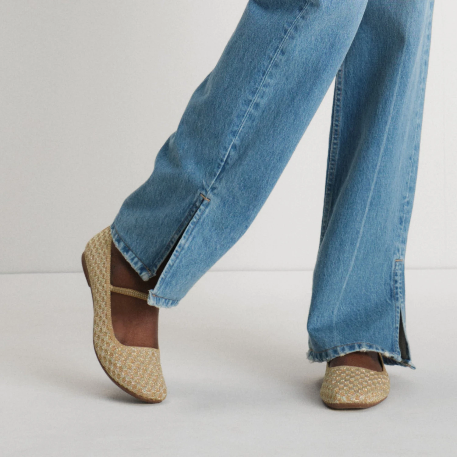 Rothy's The Max Square Mary Jane - Golden Sun Basketweave - Image 2