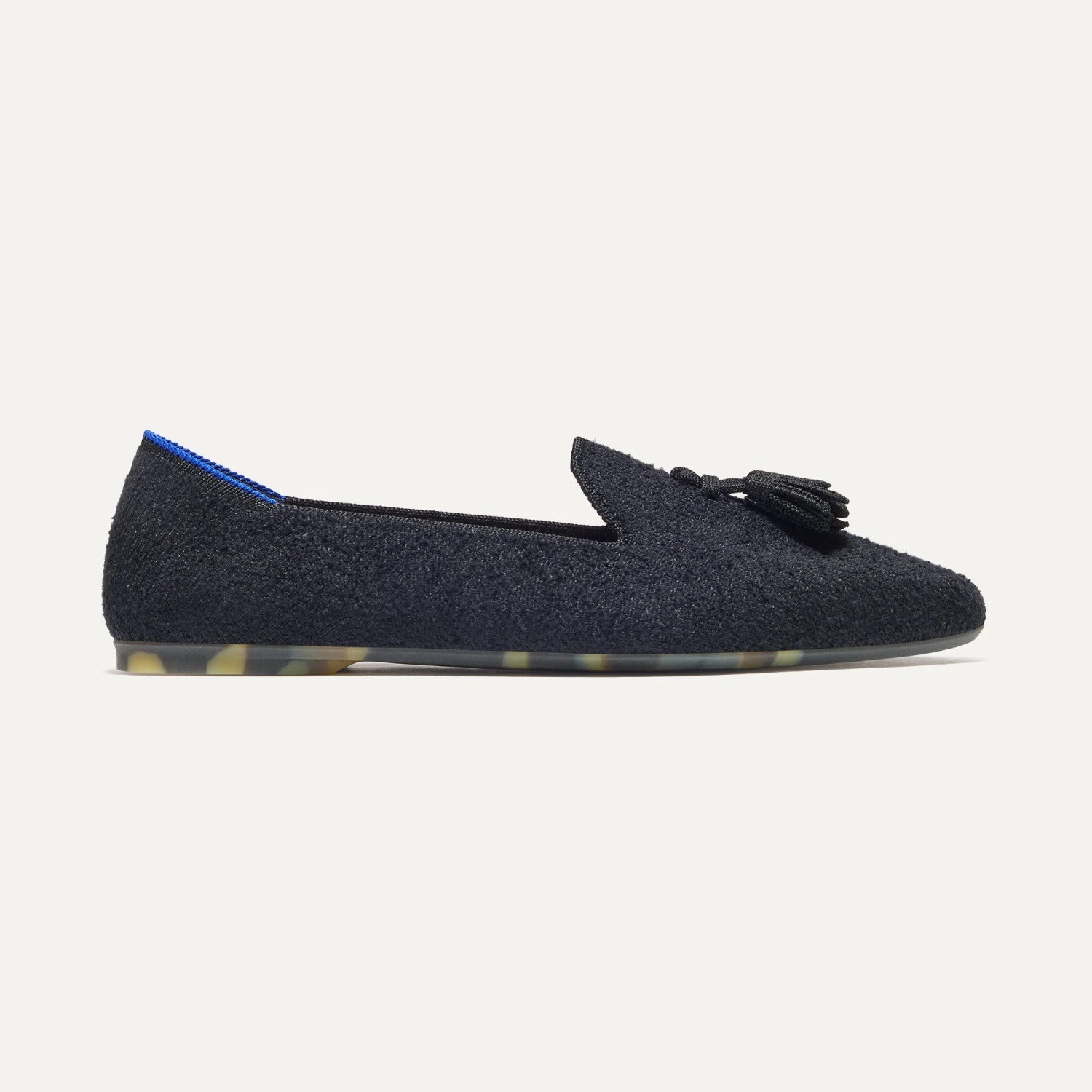 Rothy's The Almond Tassel Loafer - Black Bouclé 6 Rothy's The Almond Tassel Loafer - Black Bouclé - Image 6