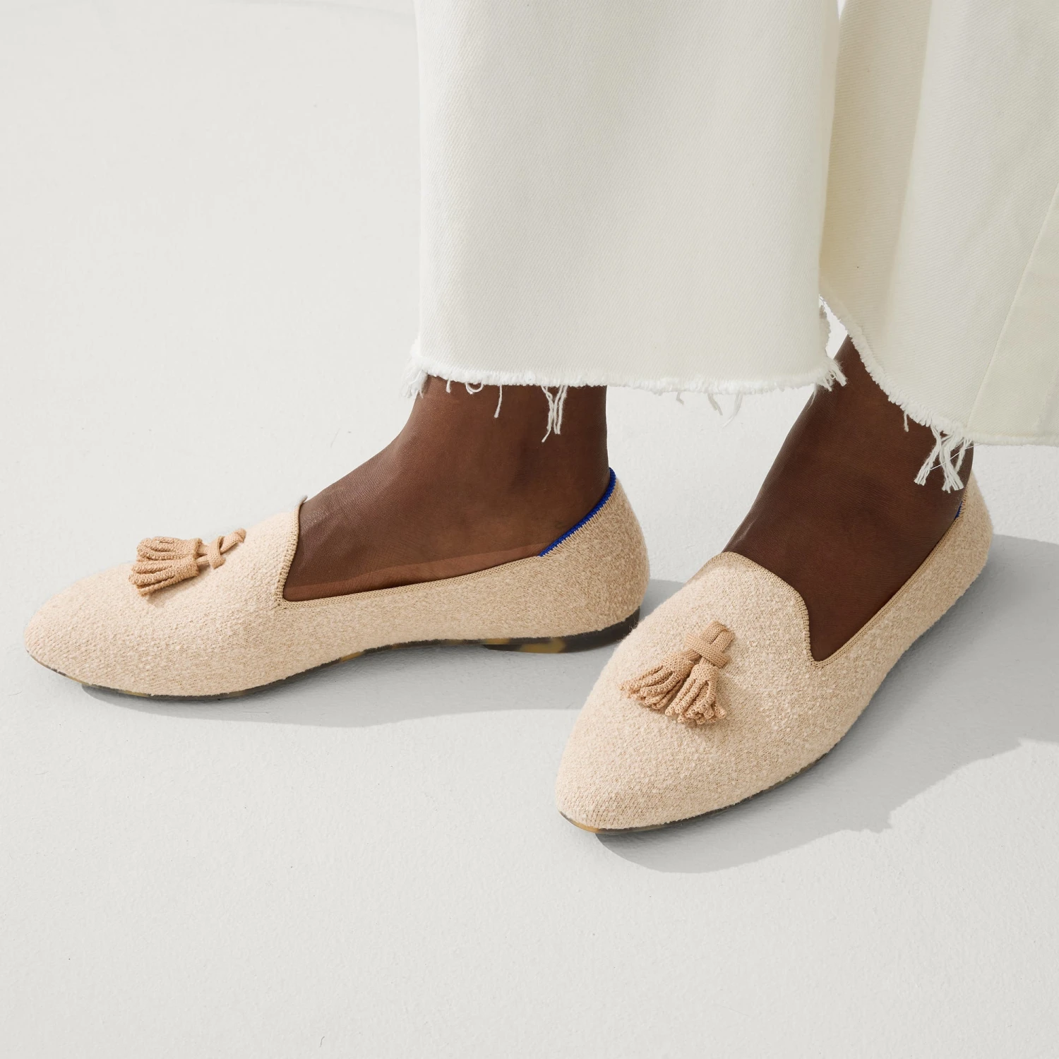 Rothy's The Almond Tassel Loafer - Toasty Bouclé 3 Rothy's The Almond Tassel Loafer - Toasty Bouclé - Image 3