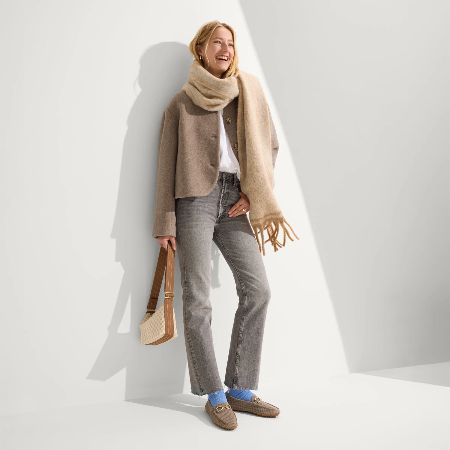 Rothy's The Double Bit Driver - Latte Micro Check 4 Rothy's The Double Bit Driver - Latte Micro Check - Image 4