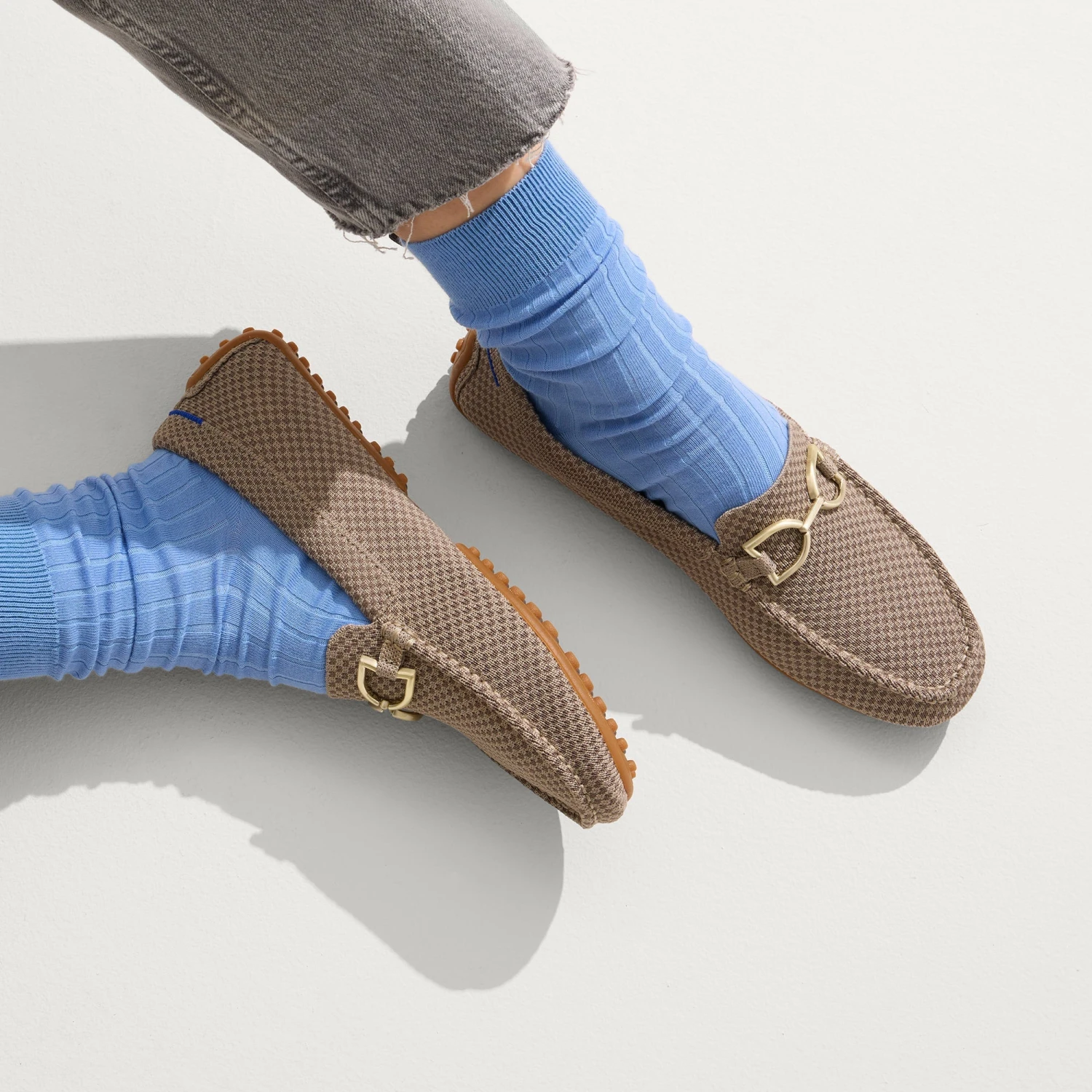 Rothy's The Double Bit Driver - Latte Micro Check 3 Rothy's The Double Bit Driver - Latte Micro Check - Image 3