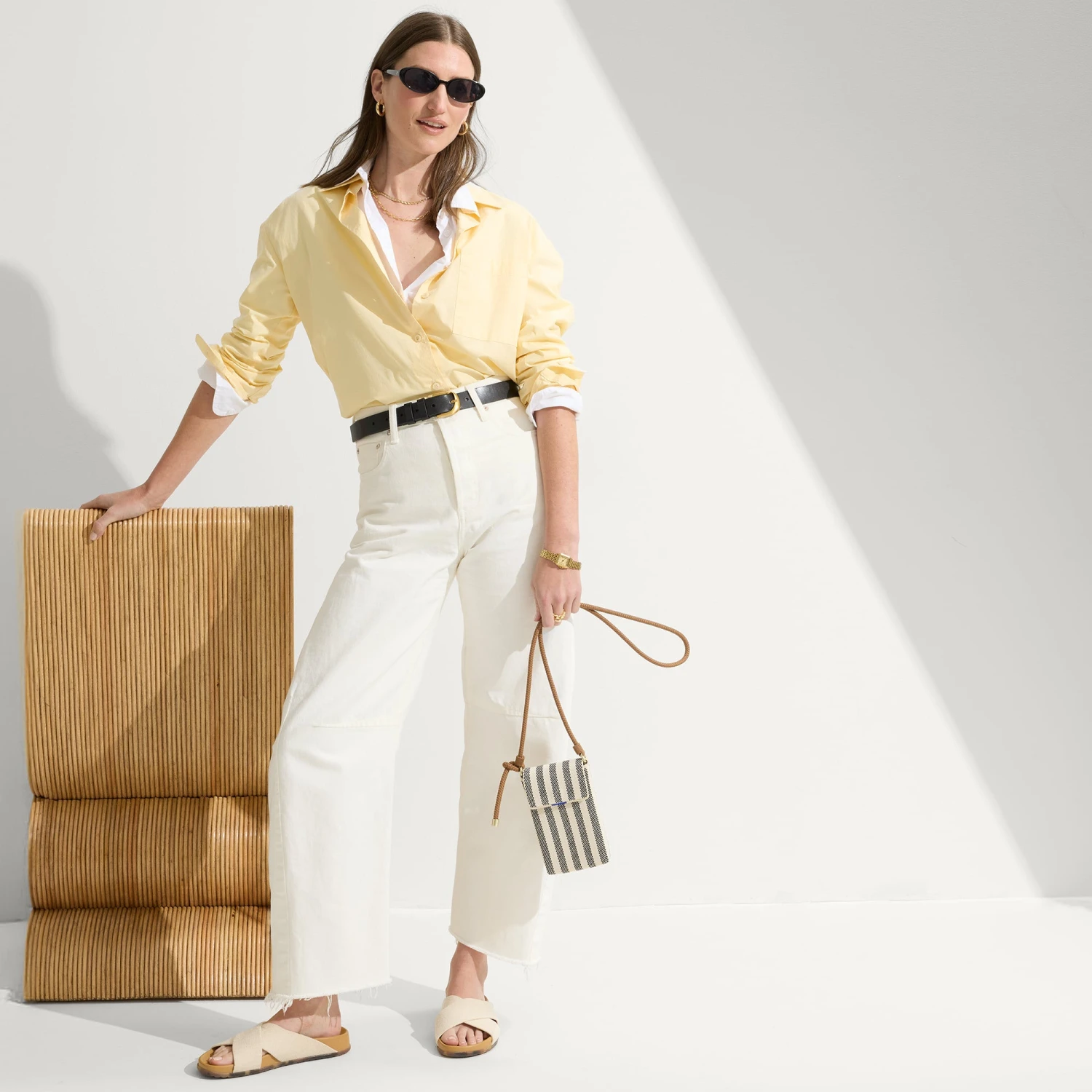 Rothy's The Phone Crossbody - Cabana Stripe 4 Rothy's The Phone Crossbody - Cabana Stripe - Image 4