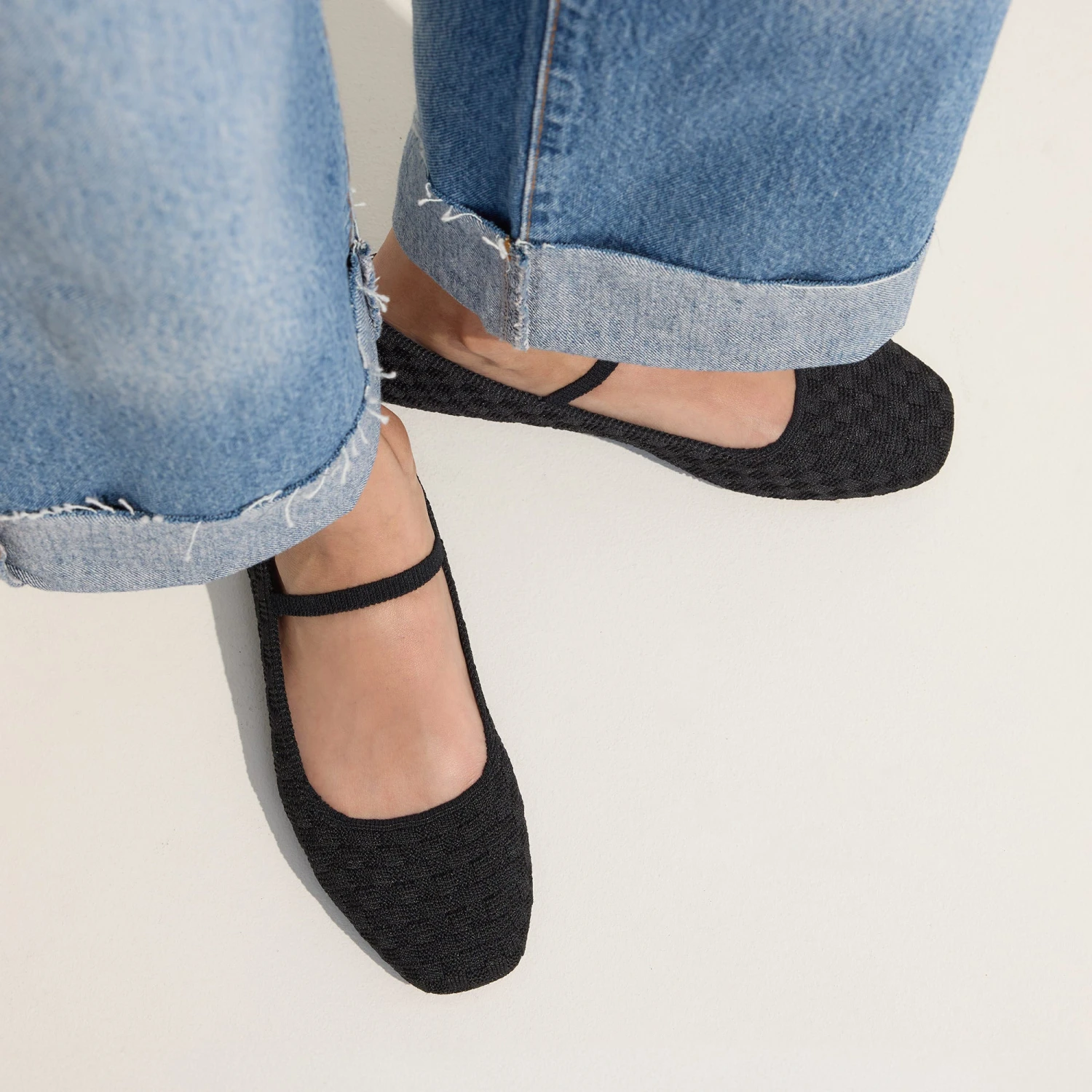 Rothy's The Max Square Mary Jane - Black Sand 2 Rothy's The Max Square Mary Jane - Black Sand - Image 2