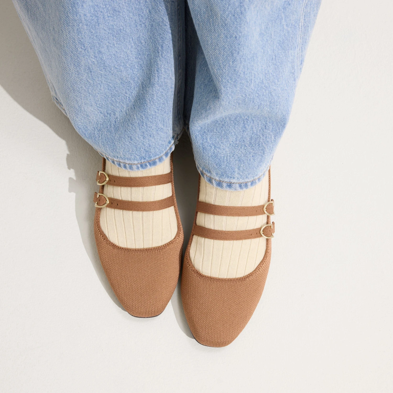 Rothy's The Double Buckle Mary Jane - Java Chip 3 Rothy's The Double Buckle Mary Jane - Java Chip - Image 3