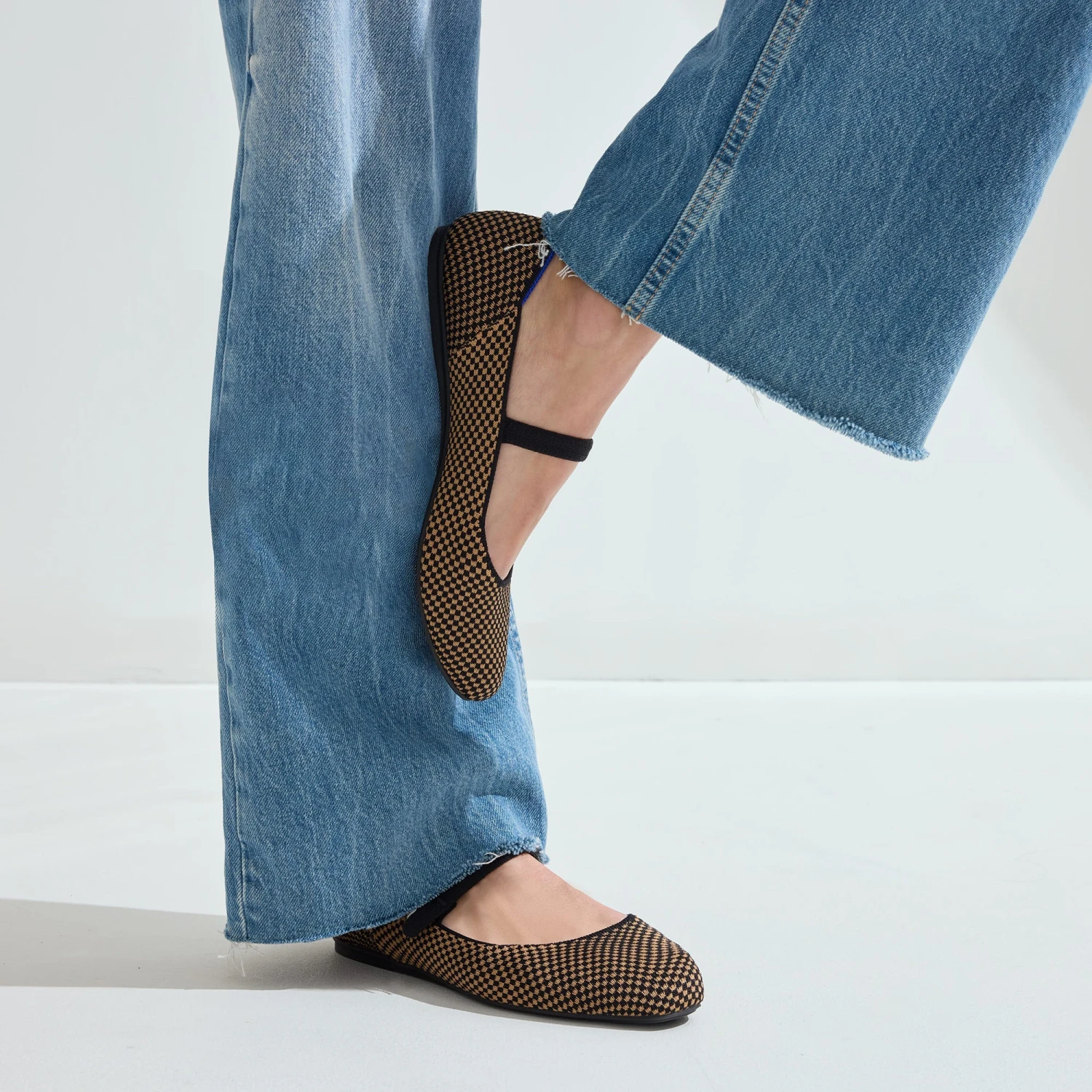 Rothy's The Square Mary Jane - Wren Micro Check 2 Rothy's The Square Mary Jane - Wren Micro Check - Image 2